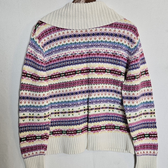 Vintage Heirloom Collectibles 2004 Colorful Zip Front Sweater Size Large - Picture 8 of 11